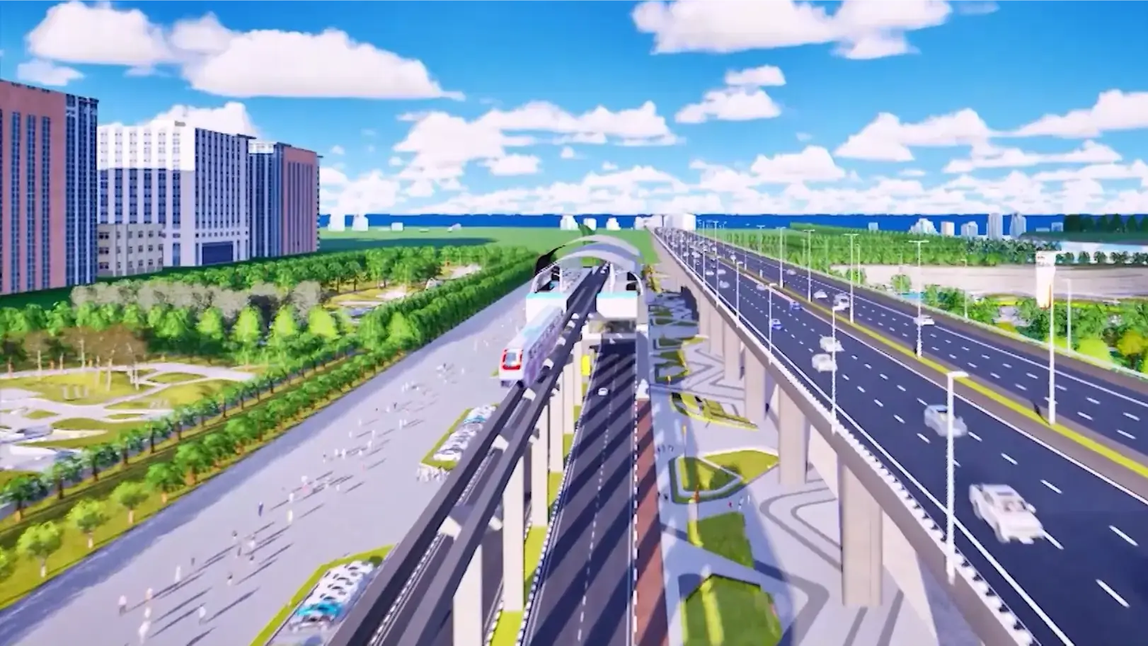 Đề xuất xây 4 KĐT phục vụ di dân trục đại lộ sông Hồng